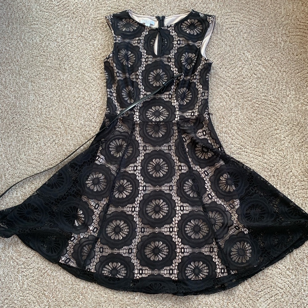 Black dress with keyhole